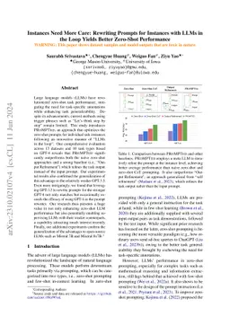 Instances Need More Care: Rewriting Prompts for Instances with LLMs in
  the Loop Yields Better Zero-Shot Performance
