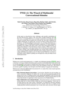 TWIZ-v2: The Wizard of Multimodal Conversational-Stimulus