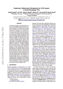 Exploring Collaboration Mechanisms for LLM Agents: A Social Psychology
  View