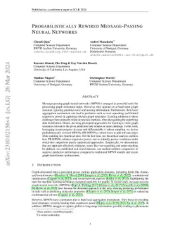 Probabilistically Rewired Message-Passing Neural Networks