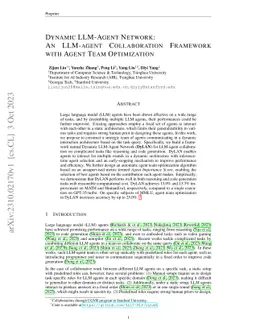 Dynamic LLM-Agent Network: An LLM-agent Collaboration Framework with
  Agent Team Optimization