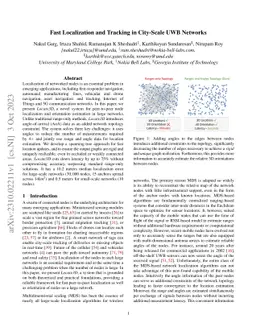 Fast Localization and Tracking in City-Scale UWB Networks