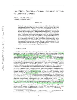 HoloNets: Spectral Convolutions do extend to Directed Graphs