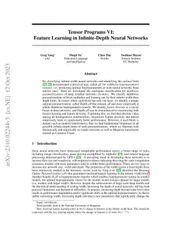 Tensor Programs VI: Feature Learning in Infinite-Depth Neural Networks