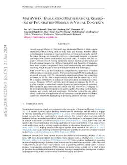 MathVista: Evaluating Mathematical Reasoning of Foundation Models in
  Visual Contexts