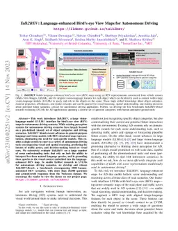 Talk2BEV: Language-enhanced Bird's-eye View Maps for Autonomous Driving