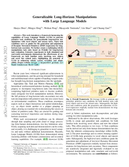 Generalizable Long-Horizon Manipulations with Large Language Models
