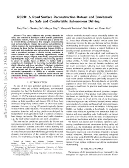 RSRD: A Road Surface Reconstruction Dataset and Benchmark for Safe and
  Comfortable Autonomous Driving
