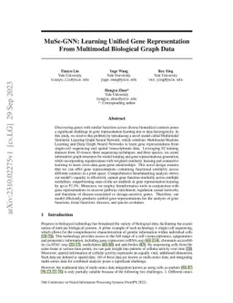 MuSe-GNN: Learning Unified Gene Representation From Multimodal
  Biological Graph Data