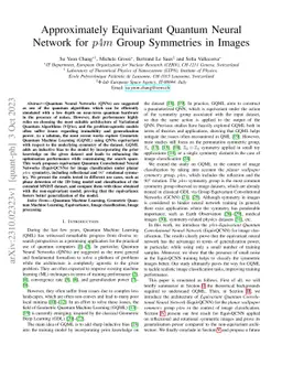 Approximately Equivariant Quantum Neural Network for $p4m$ Group
  Symmetries in Images