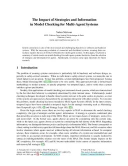 The Impact of Strategies and Information in Model Checking for
  Multi-Agent Systems