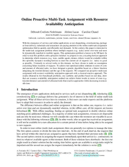 Online Proactive Multi-Task Assignment with Resource Availability
  Anticipation