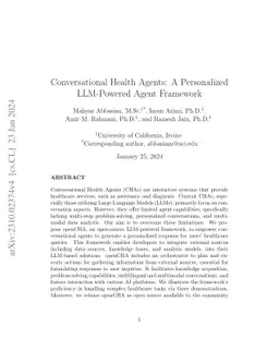 Conversational Health Agents: A Personalized LLM-Powered Agent Framework