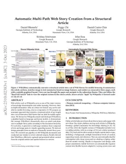 Automatic Multi-Path Web Story Creation from a Structural Article