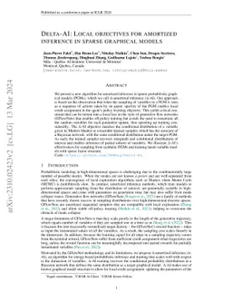 Delta-AI: Local objectives for amortized inference in sparse graphical
  models