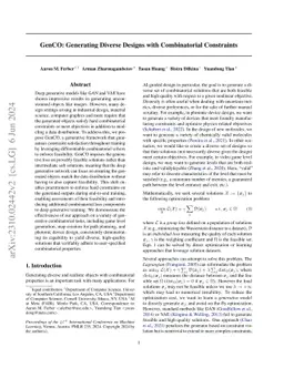 GenCO: Generating Diverse Designs with Combinatorial Constraints