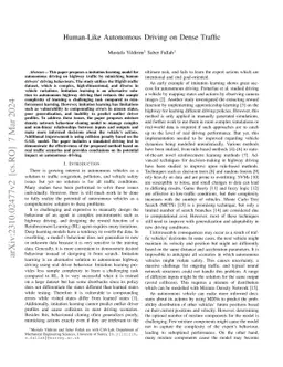 Human-Like Autonomous Driving on Dense Traffic