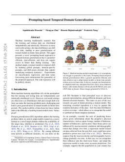 Prompting-based Temporal Domain Generalization