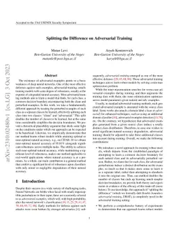 Splitting the Difference on Adversarial Training
