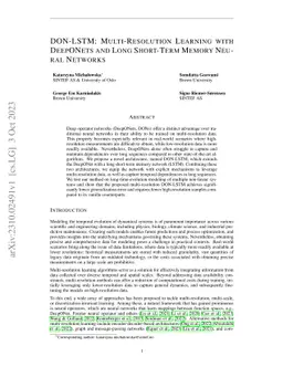DON-LSTM: Multi-Resolution Learning with DeepONets and Long Short-Term
  Memory Neural Networks