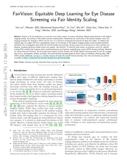 FairVision: Equitable Deep Learning for Eye Disease Screening via Fair
  Identity Scaling