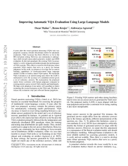 Improving Automatic VQA Evaluation Using Large Language Models