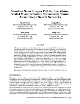 Stand for Something or Fall for Everything: Predict Misinformation
  Spread with Stance-Aware Graph Neural Networks