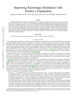 Improving Knowledge Distillation with Teacher's Explanation