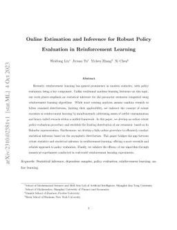 Online Estimation and Inference for Robust Policy Evaluation in Reinforcement Learning