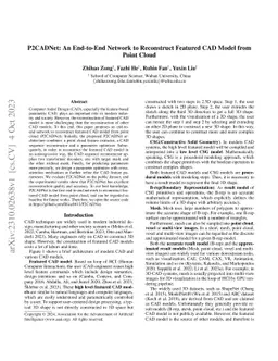 P2CADNet: An End-to-End Reconstruction Network for Parametric 3D CAD
  Model from Point Clouds