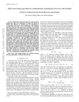 Multi-rules mining algorithm for combinatorially exploded decision trees
  with modified Aitchison-Aitken function-based Bayesian optimization