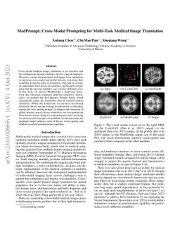 MedPrompt: Cross-Modal Prompting for Multi-Task Medical Image
  Translation