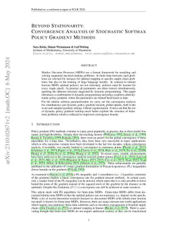 Beyond Stationarity: Convergence Analysis of Stochastic Softmax Policy
  Gradient Methods