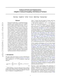 Enhanced Federated Optimization: Adaptive Unbiased Sampling with Reduced
  Variance