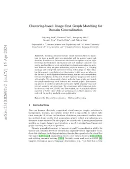 Clustering-based Image-Text Graph Matching for Domain Generalization