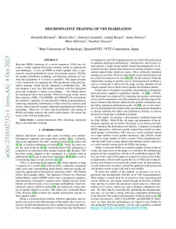 Discriminative Training of VBx Diarization