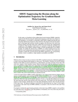 SHOT: Suppressing the Hessian along the Optimization Trajectory for
  Gradient-Based Meta-Learning
