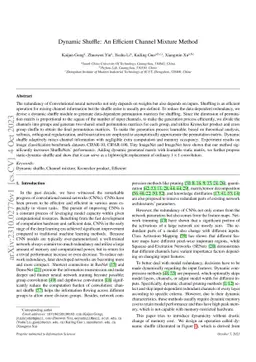 Dynamic Shuffle: An Efficient Channel Mixture Method