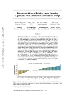 Discovering General Reinforcement Learning Algorithms with Adversarial
  Environment Design