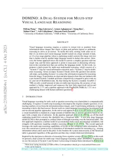 DOMINO: A Dual-System for Multi-step Visual Language Reasoning