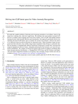 Delving into CLIP latent space for Video Anomaly Recognition