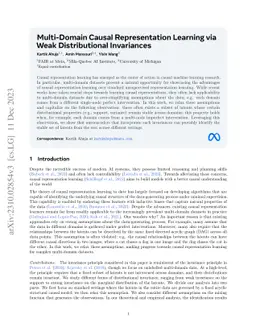 Multi-Domain Causal Representation Learning via Weak Distributional
  Invariances
