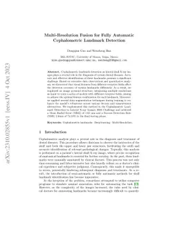 Multi-Resolution Fusion for Fully Automatic Cephalometric Landmark
  Detection