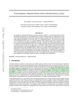 Conformal Predictions for Longitudinal Data