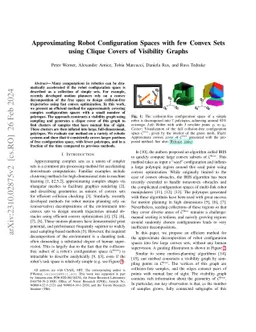 Approximating Robot Configuration Spaces with few Convex Sets using
  Clique Covers of Visibility Graphs