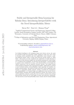 Stable and Interpretable Deep Learning for Tabular Data: Introducing
  InterpreTabNet with the Novel InterpreStability Metric
