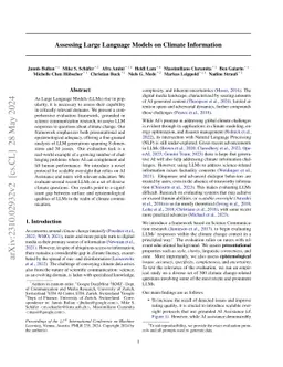 Assessing Large Language Models on Climate Information