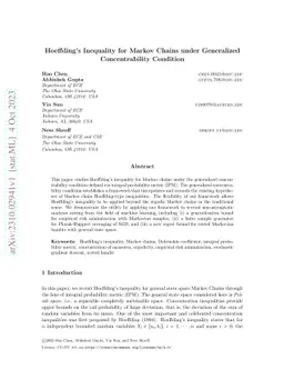 Hoeffding's Inequality for Markov Chains under Generalized
  Concentrability Condition