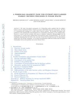 A Fisher-Rao gradient flow for entropy-regularised Markov decision processes in Polish spaces