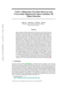 CoDA: Collaborative Novel Box Discovery and Cross-modal Alignment for
  Open-vocabulary 3D Object Detection
